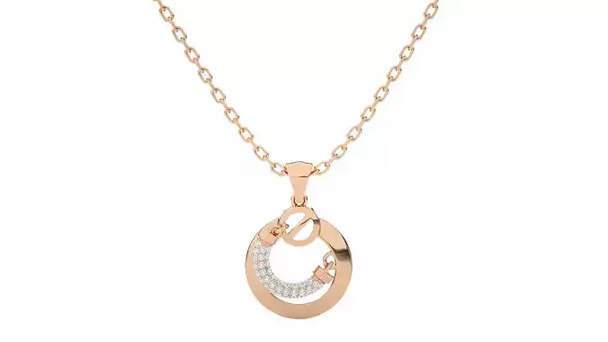 Women Diamaond pendant 3dm stl render detail  3D print model