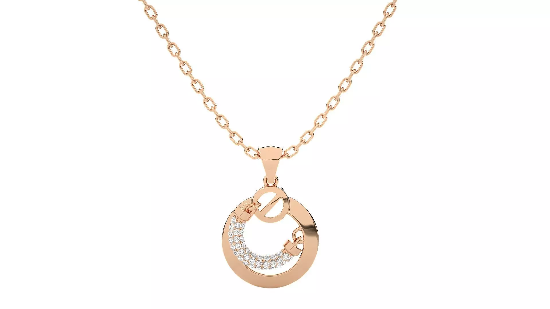 Women Diamaond pendant 3dm stl render detail  3D print model_0