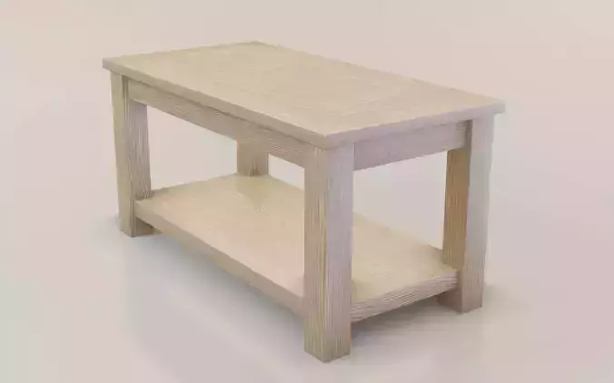 Coffee Table - Light Oak - Low-Poly 3D model Low-poly 3D model