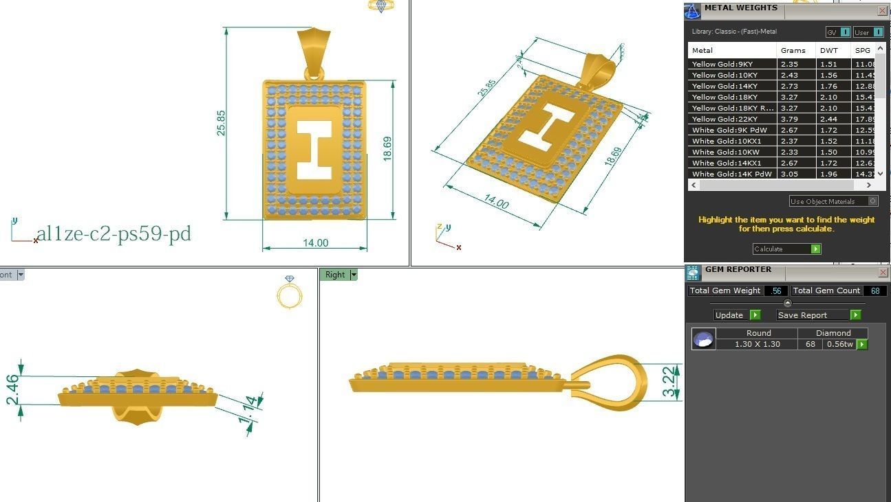 Women pendant 3dm stl render detail 3D print model_1