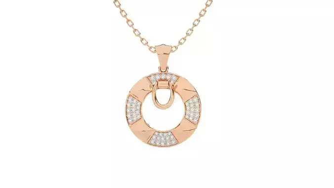 Women round pendant 3dm stl render detail 