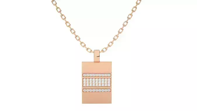Women diamond pendant 3dm stl render detail  3D print model