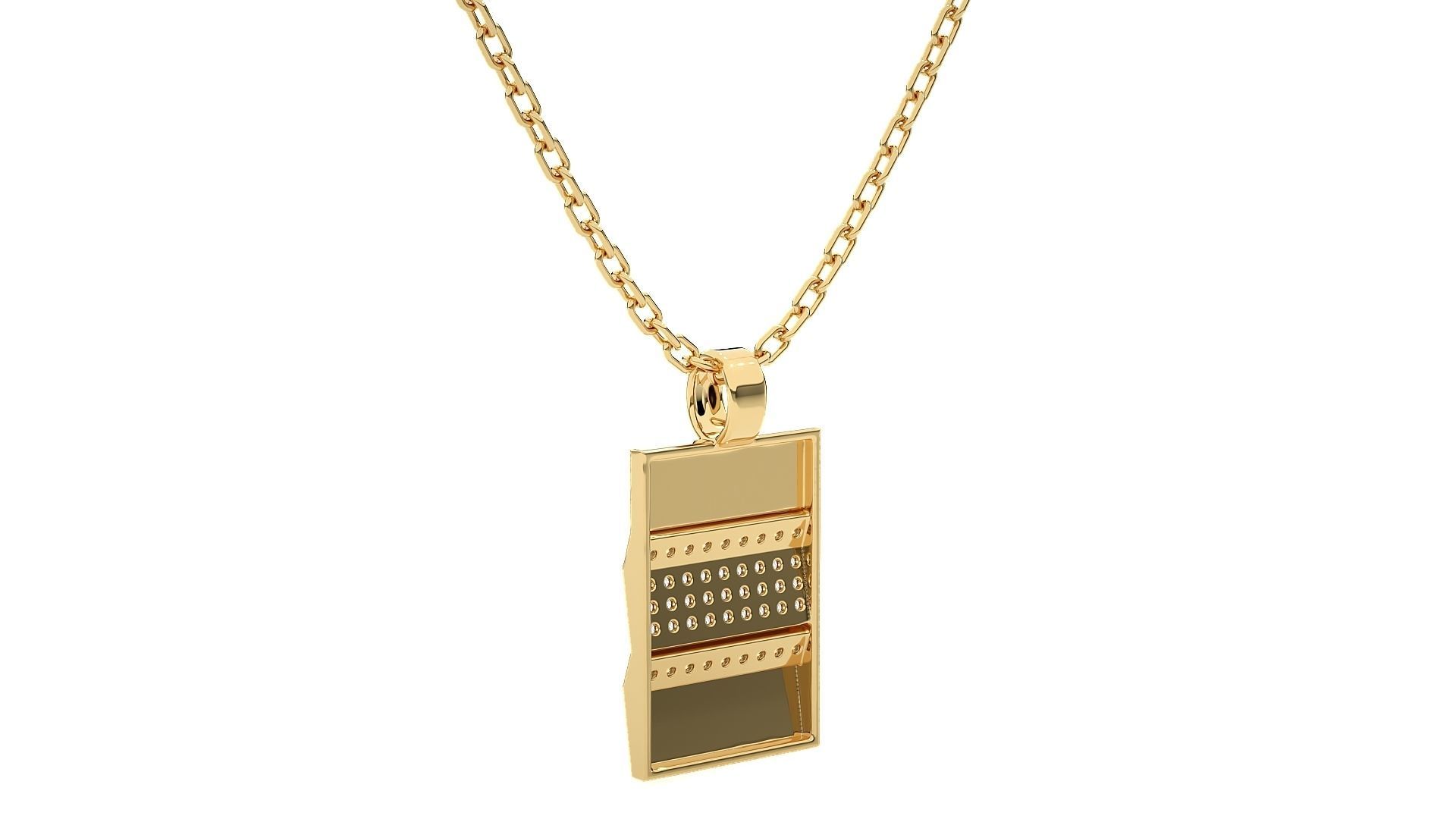 Women diamond pendant 3dm stl render detail  3D print model_12