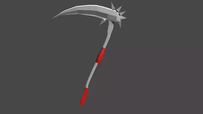 Low Poly Scythe - Game Ready sword Free low-poly 3D model