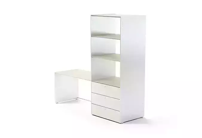 White Eileen Frank Luxury Class Modular Shelf System