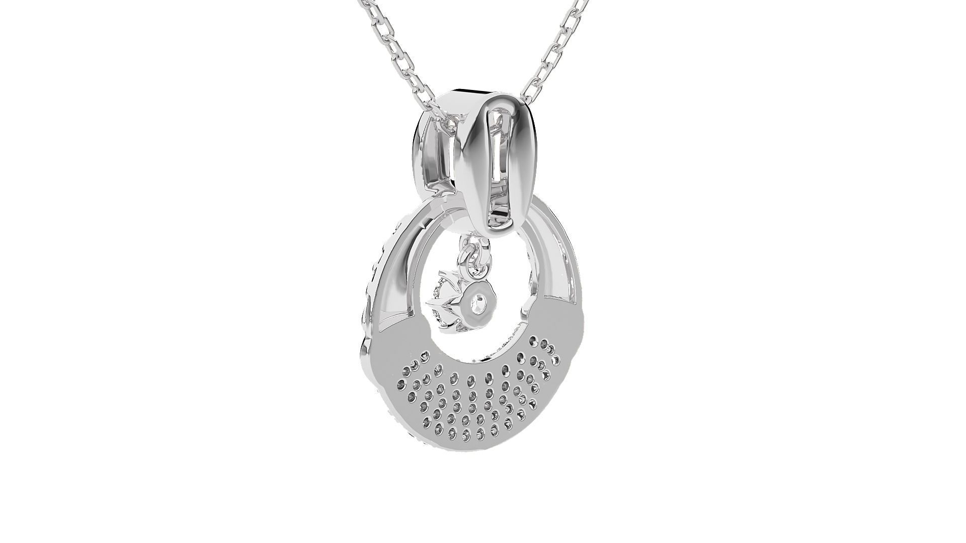 Women Dancing diamond pendant 3dm stl render detail  3D print model_8