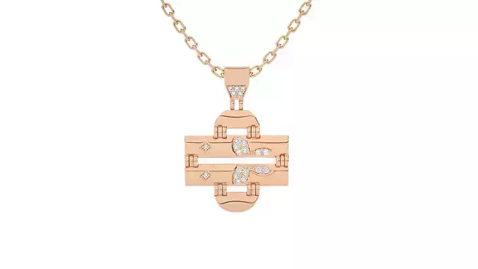 Women pendant 3dm stl render detail 