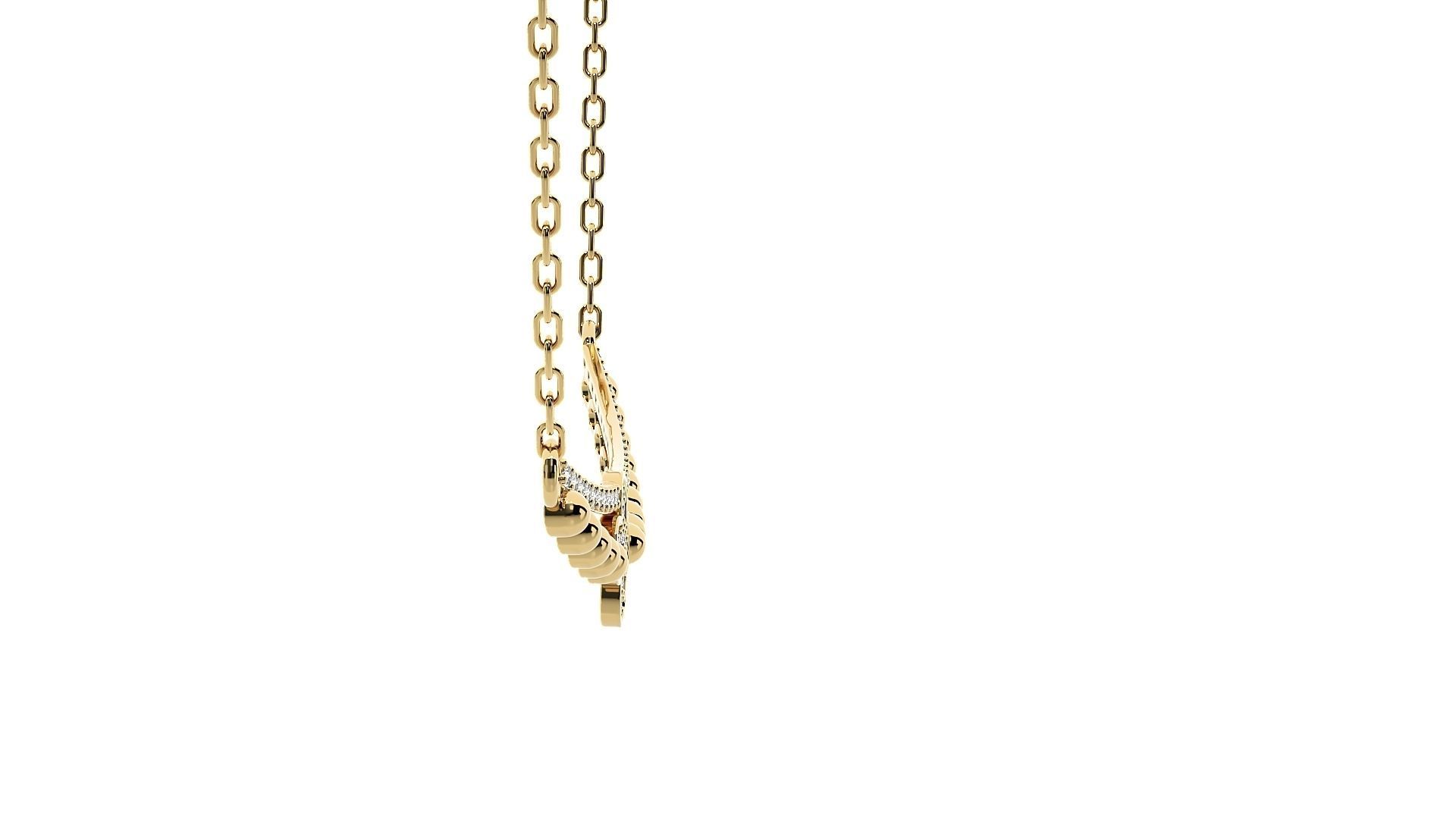 Women branded pendant 3dm stl render detail  3D print model_11