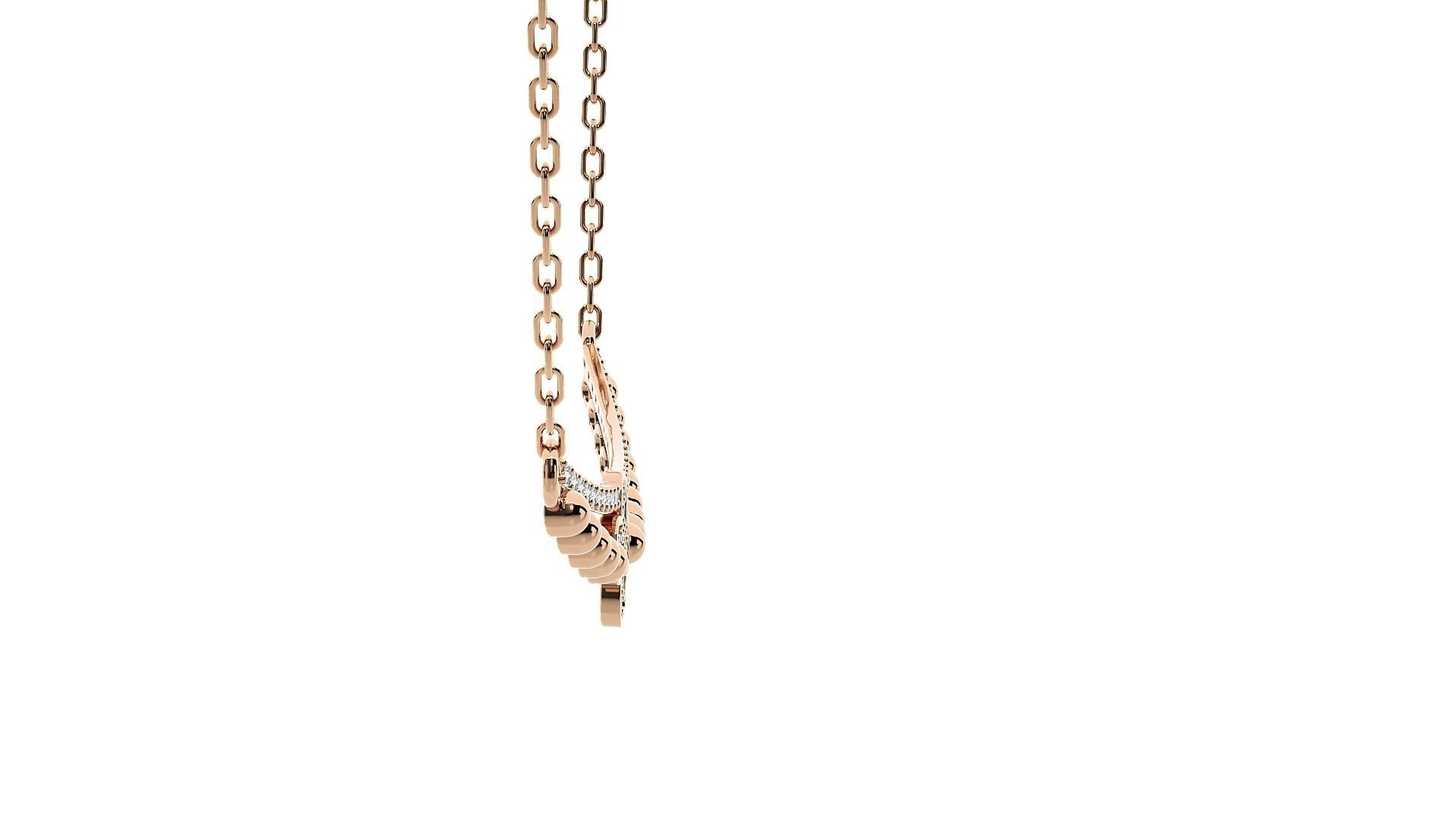 Women branded pendant 3dm stl render detail  3D print model_3