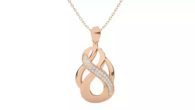 Women spiral pendant 3dm stl render detail 