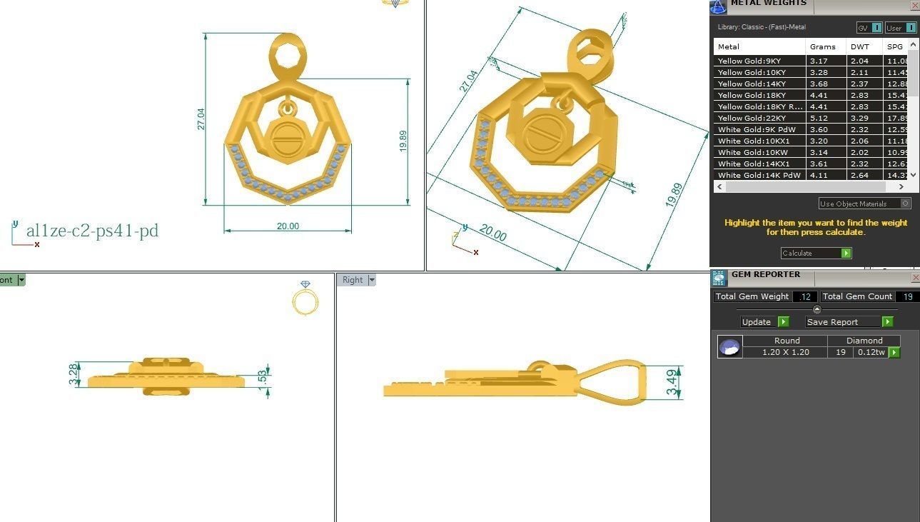 Women Dancing plate pendant 3dm stl render detail  3D print model_1