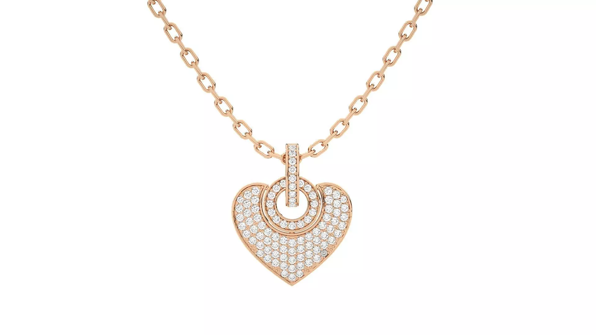 Women Heart pendant 3dm stl render detail  3D print model_0