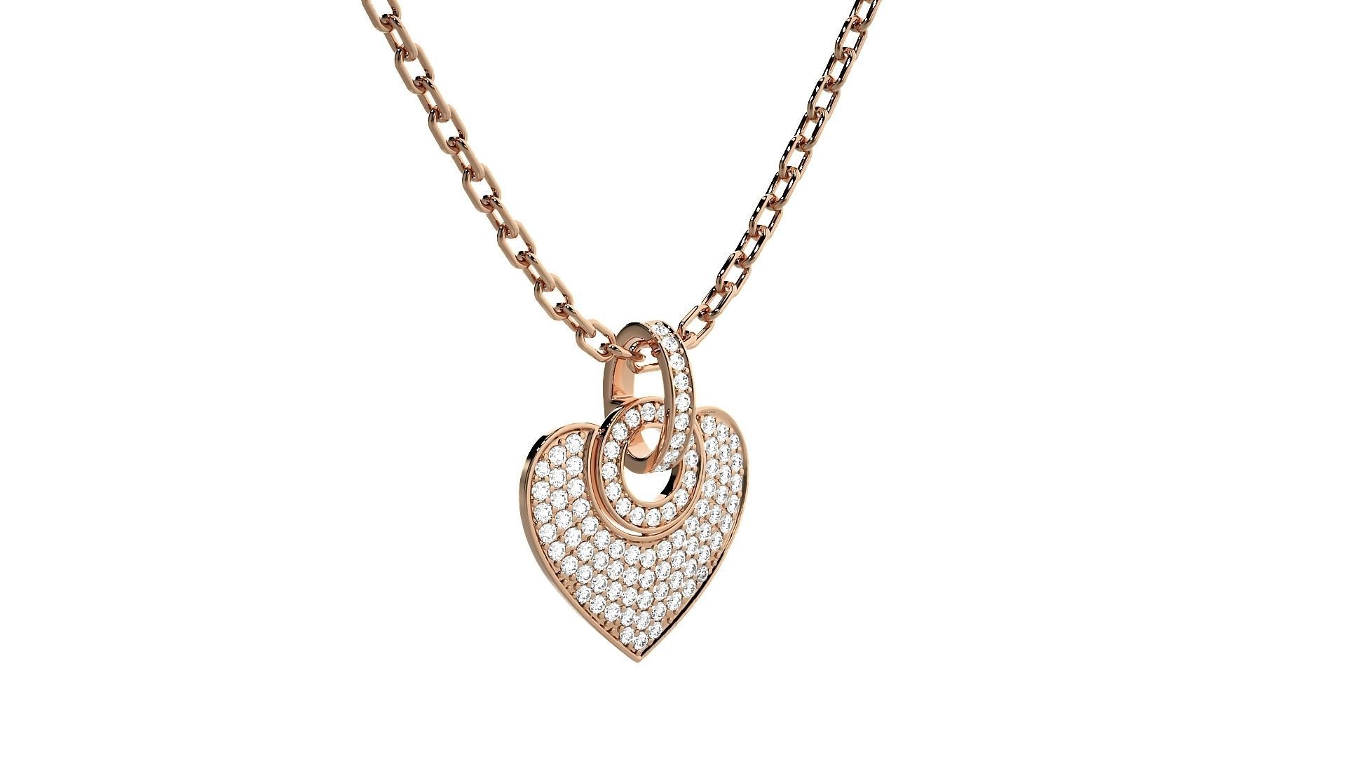 Women Heart pendant 3dm stl render detail  3D print model_2