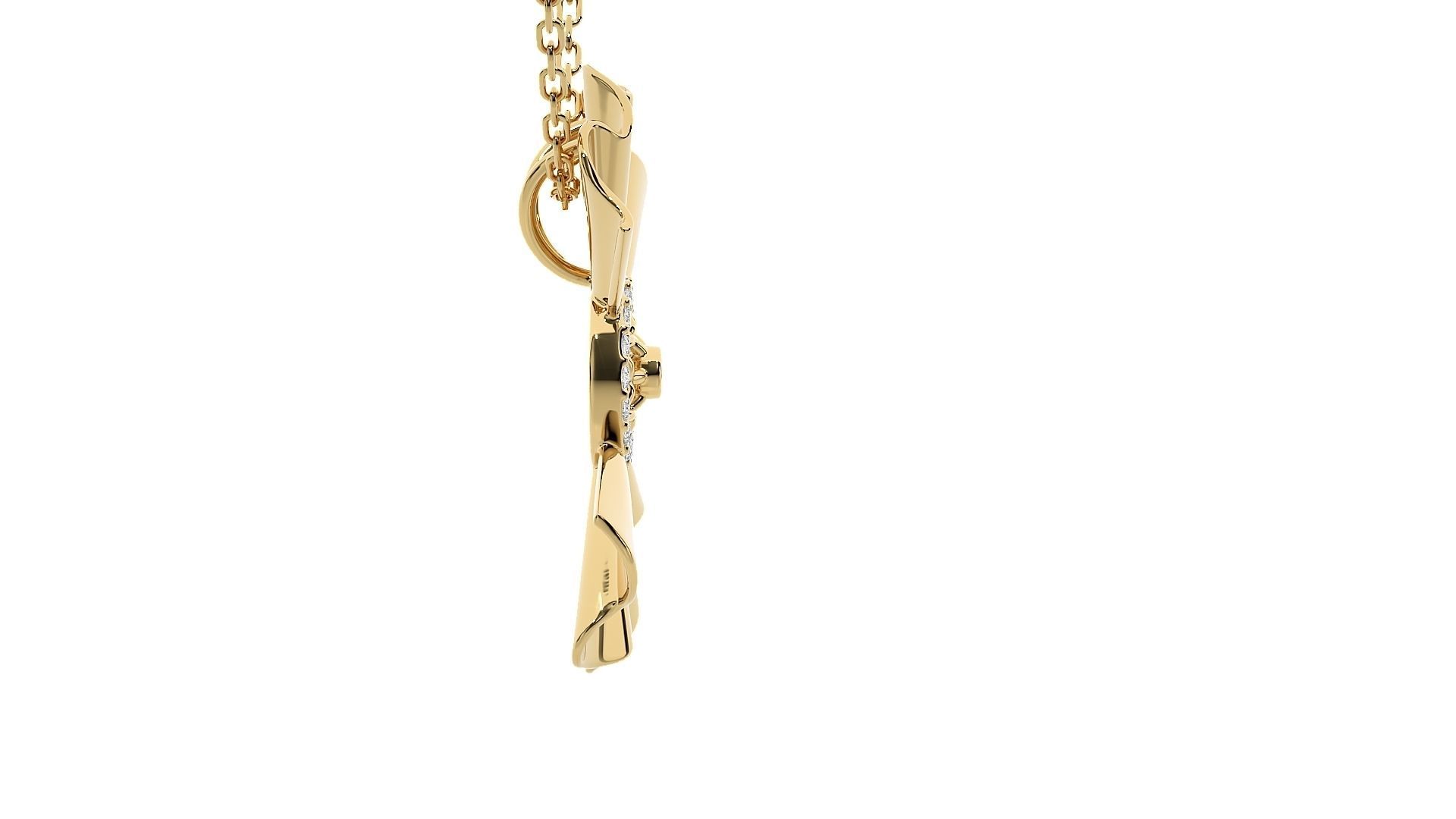 Women Tie Bow pendant 3dm stl render detail 3D print model_11