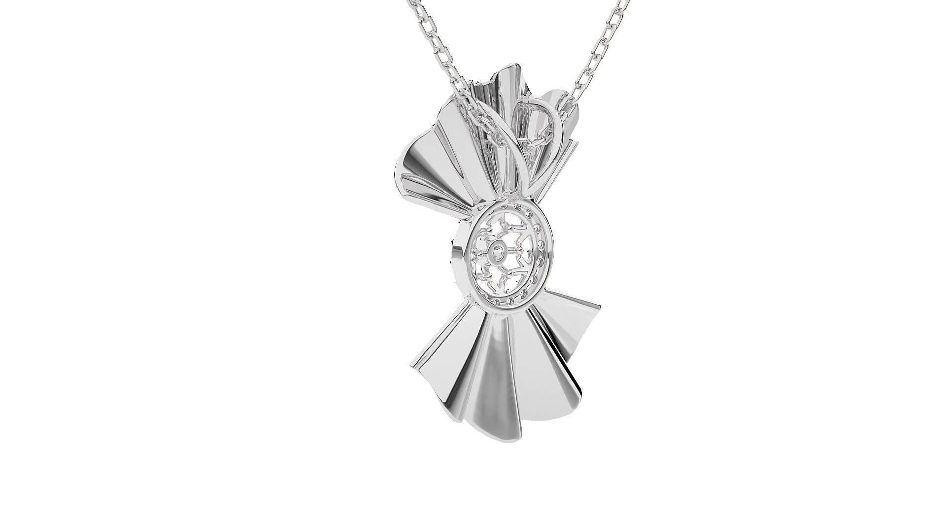 Women Tie Bow pendant 3dm stl render detail 3D print model_8