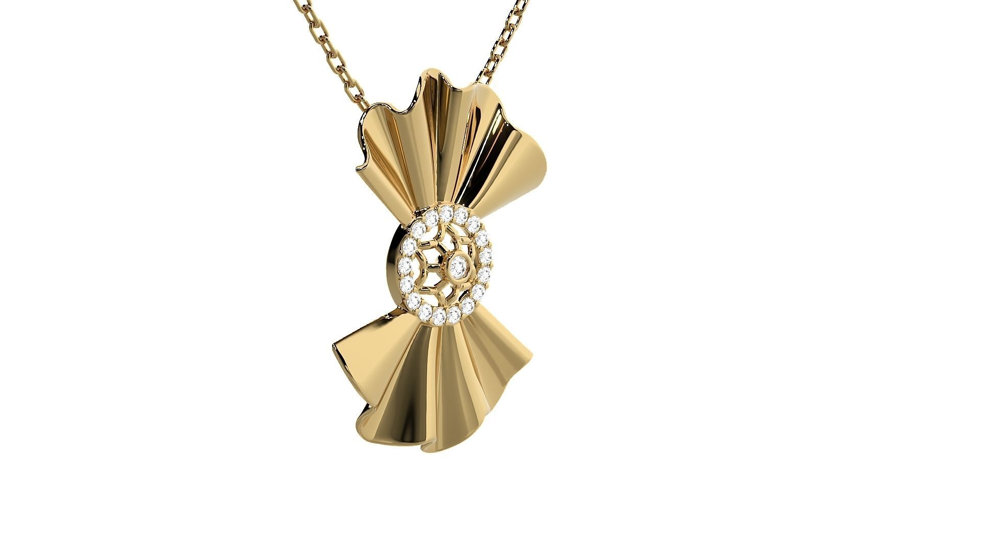 Women Tie Bow pendant 3dm stl render detail 3D print model_10