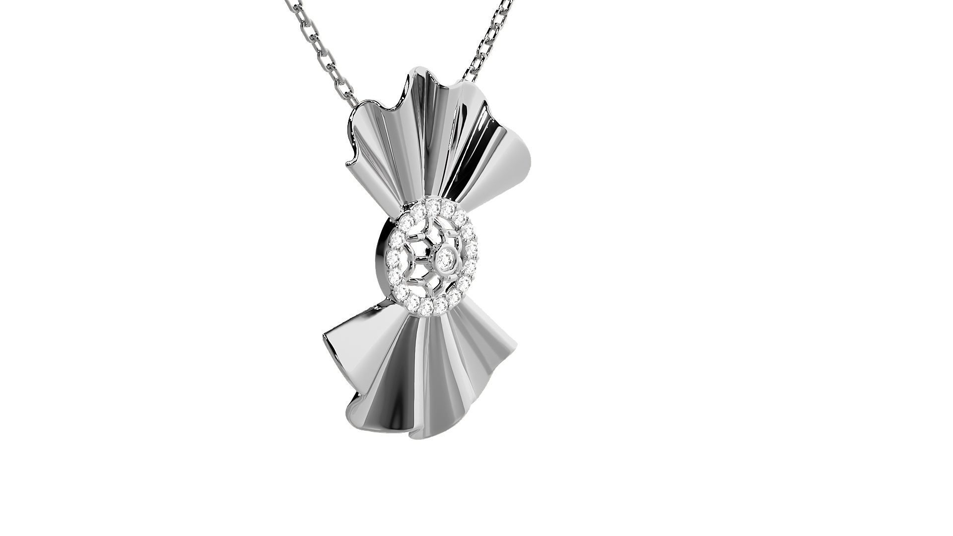 Women Tie Bow pendant 3dm stl render detail 3D print model_6