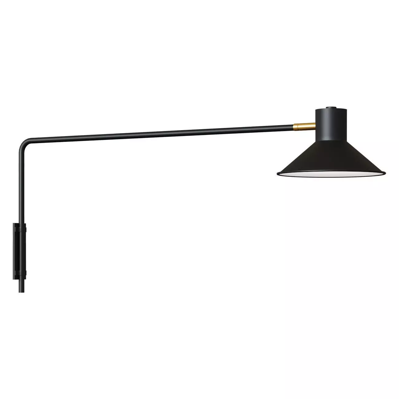 Wall lamp Plass black 3D model_0