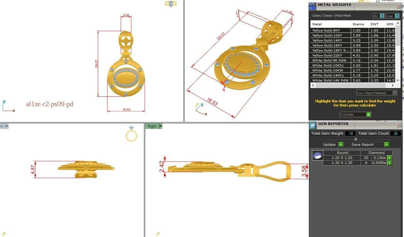 Women pendant 3dm stl render detail 3D print model_1