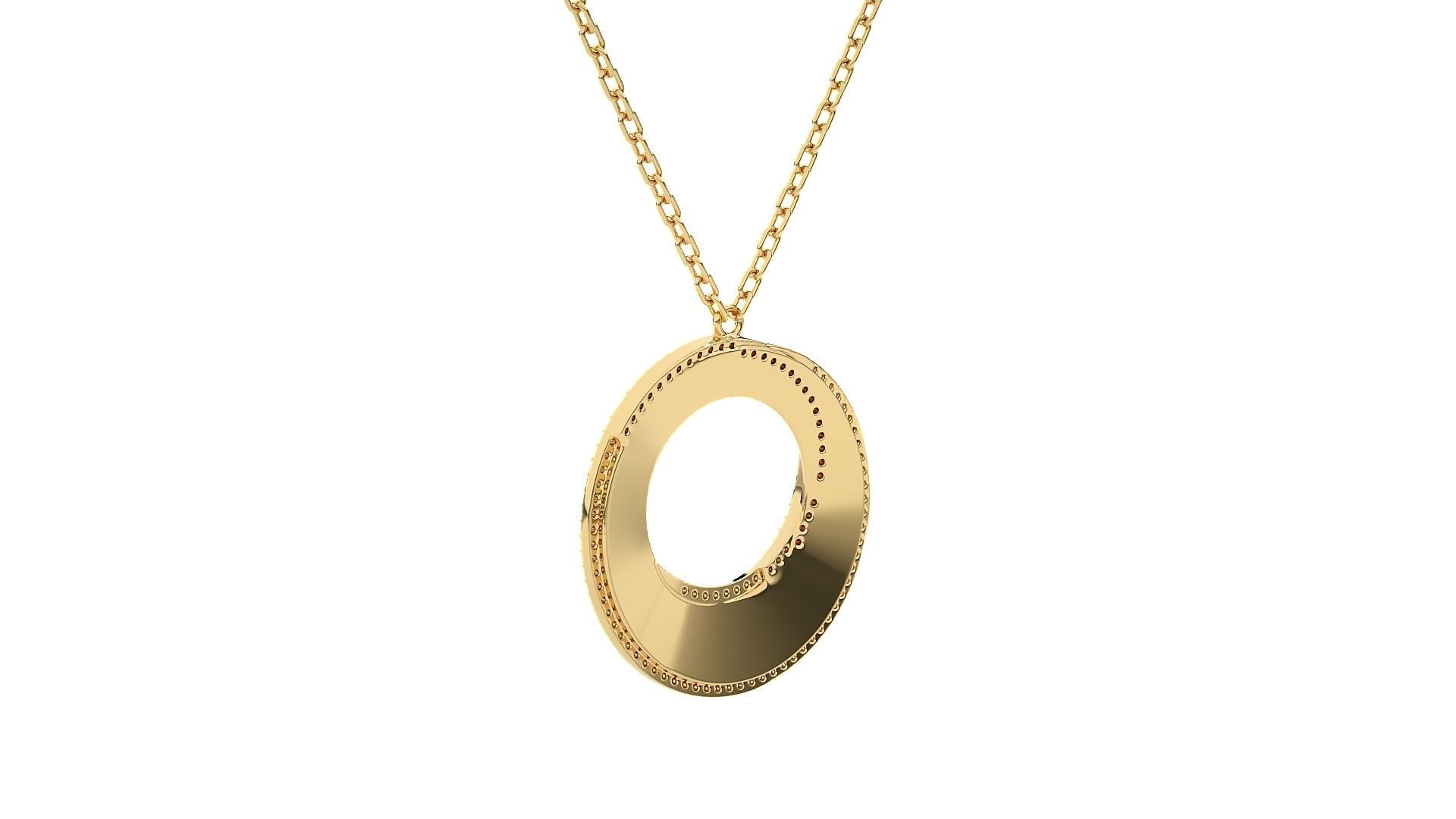 Women round pendant 3dm stl render detail 3D print model_12