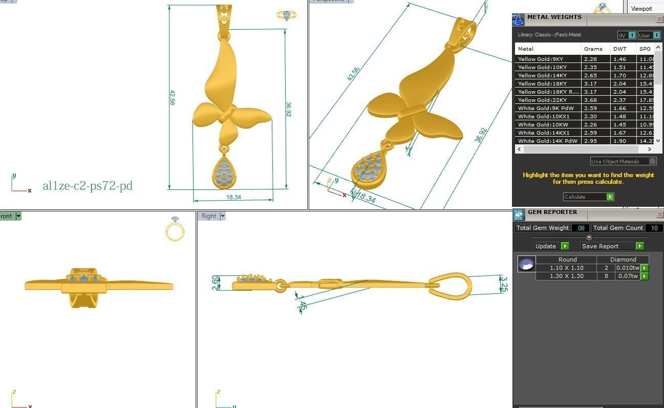 Women Bird pendant 3dm stl render detail  3D print model_1