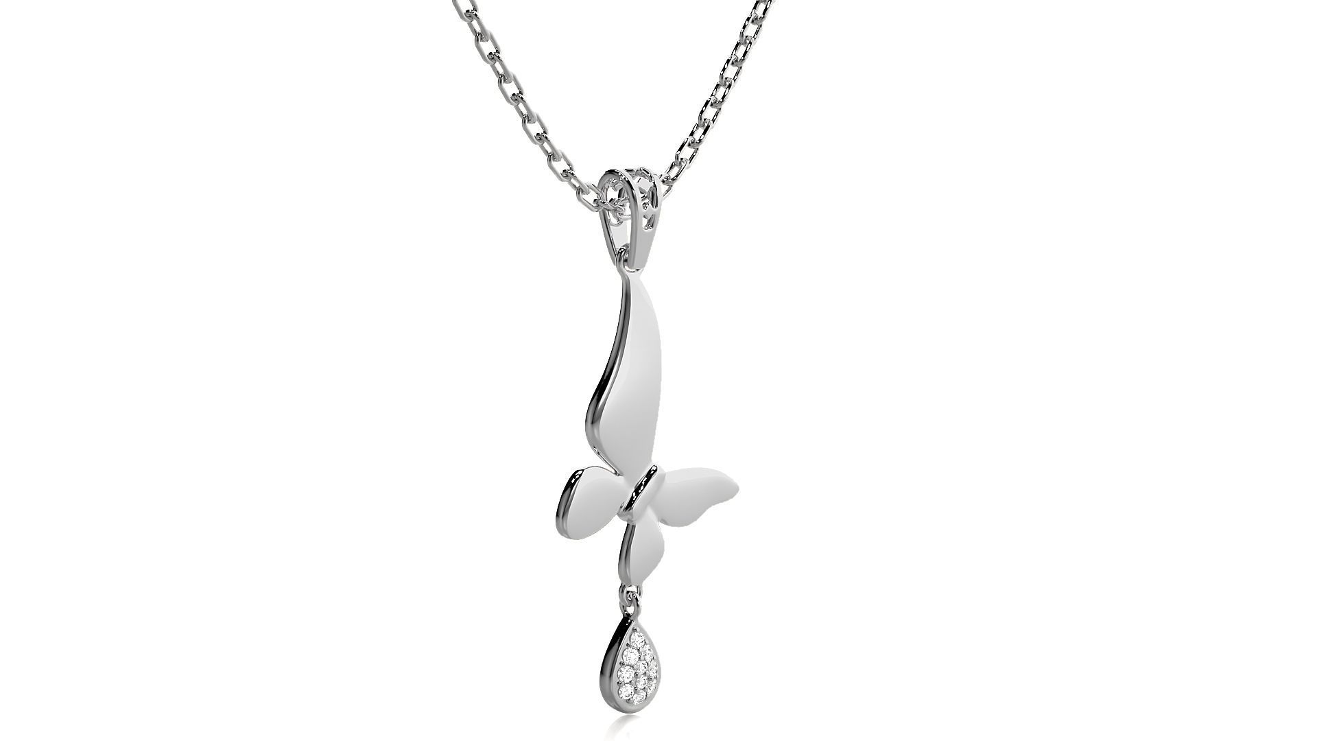 Women Bird pendant 3dm stl render detail  3D print model_6