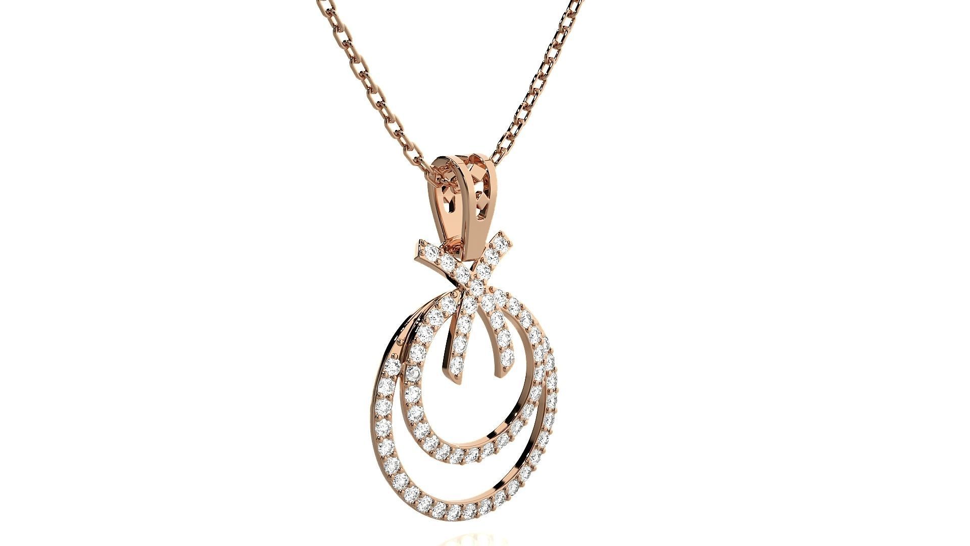 Women circles pendant 3dm stl render detail  3D print model_2