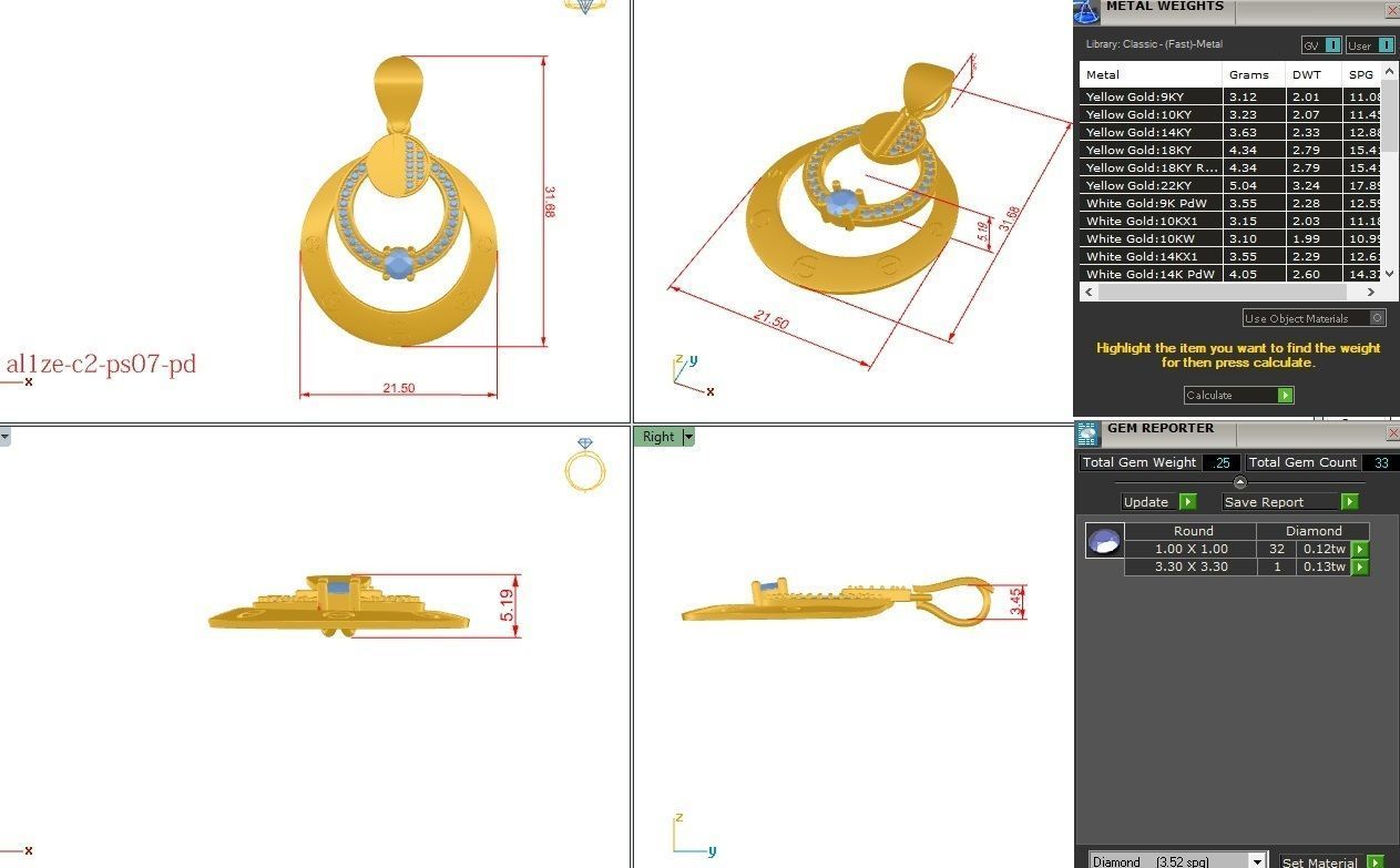 Women Circle pendant 3dm stl render detail  3D print model_1