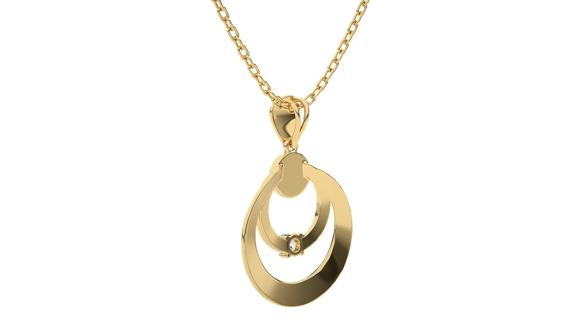 Women Circle pendant 3dm stl render detail  3D print model_12