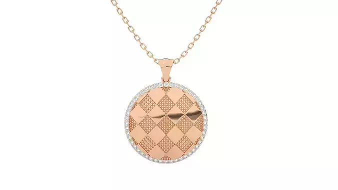 Women Round pendant 3dm stl render detail 