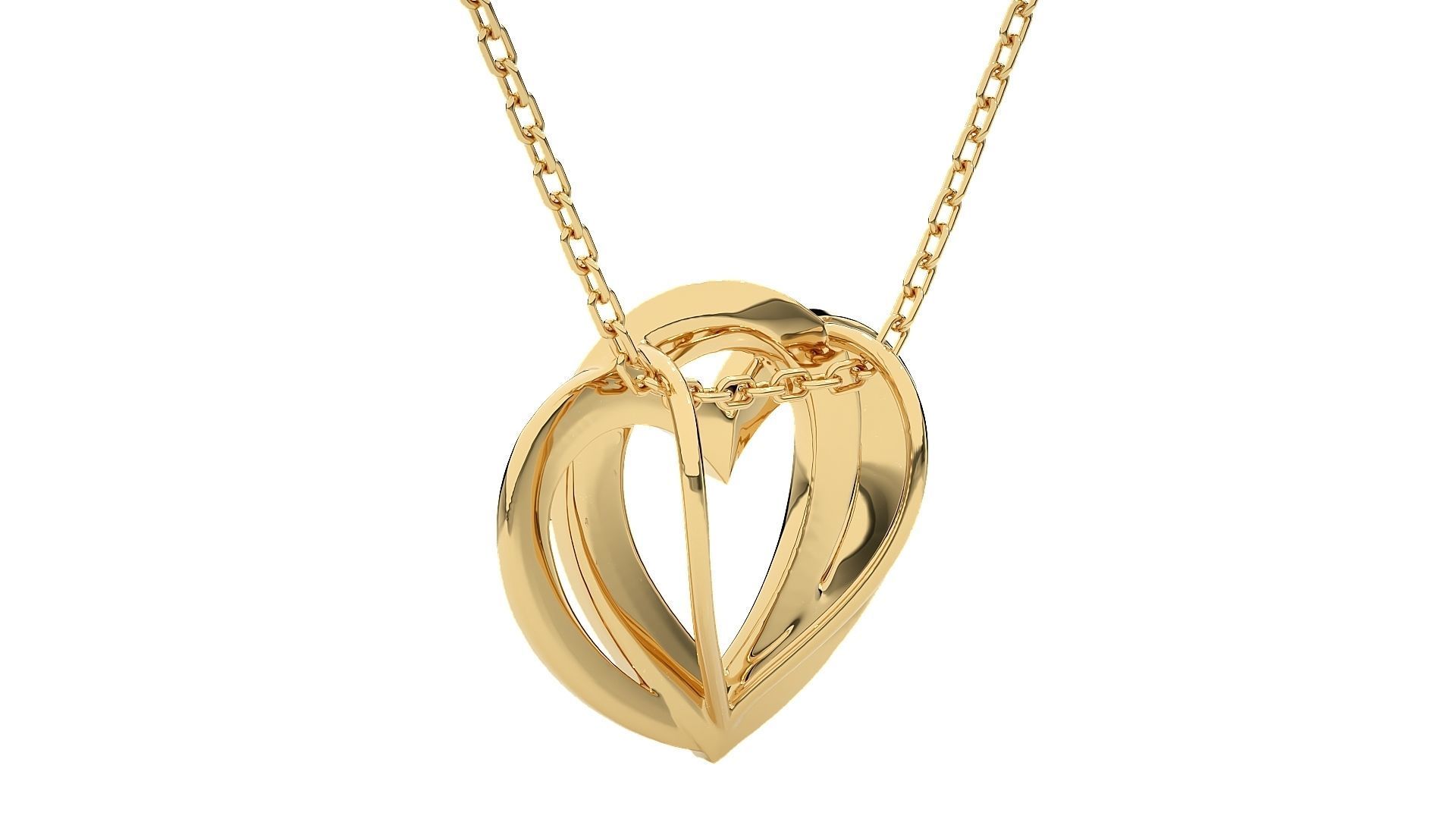Women Heart pendant 3dm stl render detail  3D print model_12