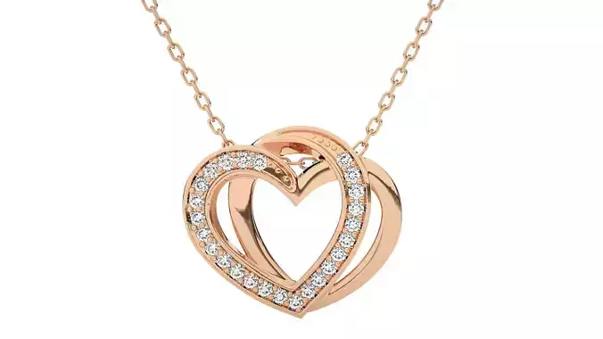 Women Heart pendant 3dm stl render detail 