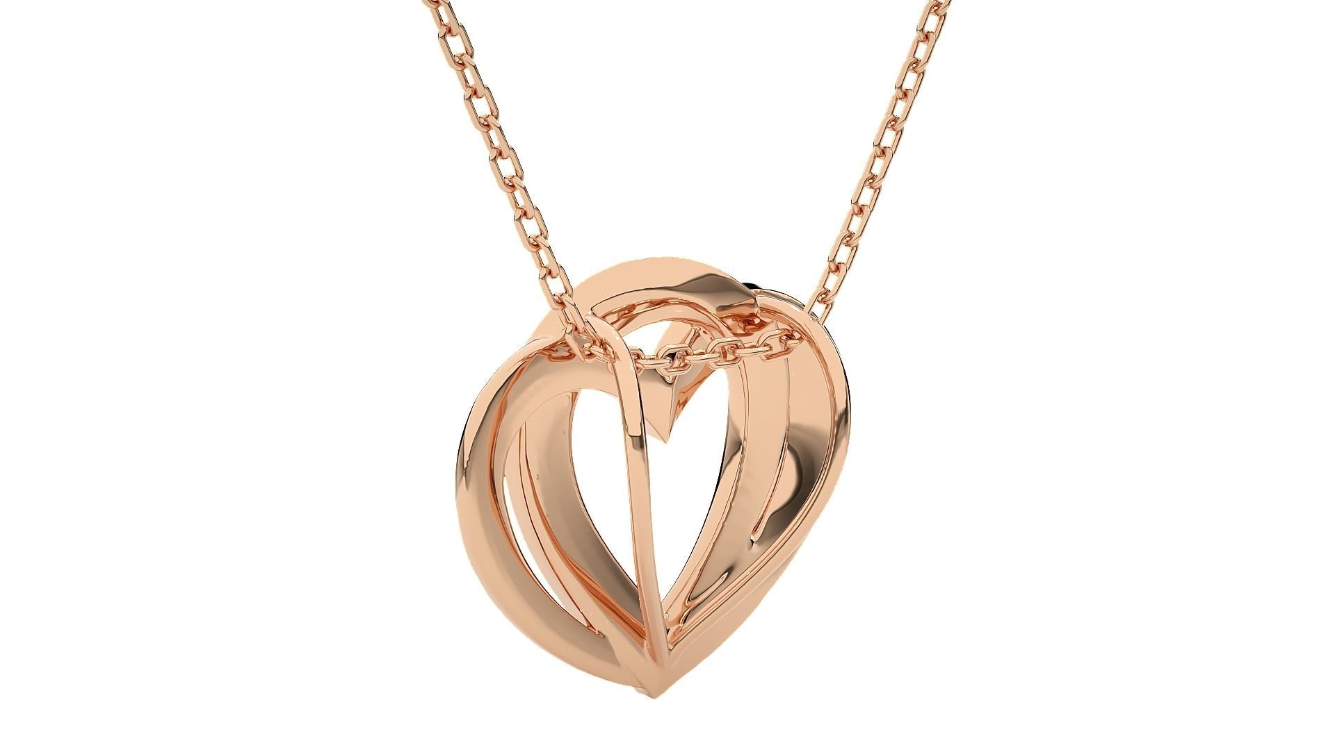 Women Heart pendant 3dm stl render detail  3D print model_4