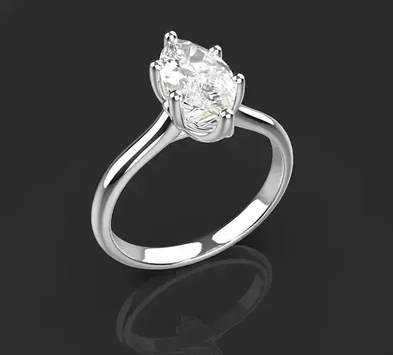 Female ring with big gem size 16 5 mm