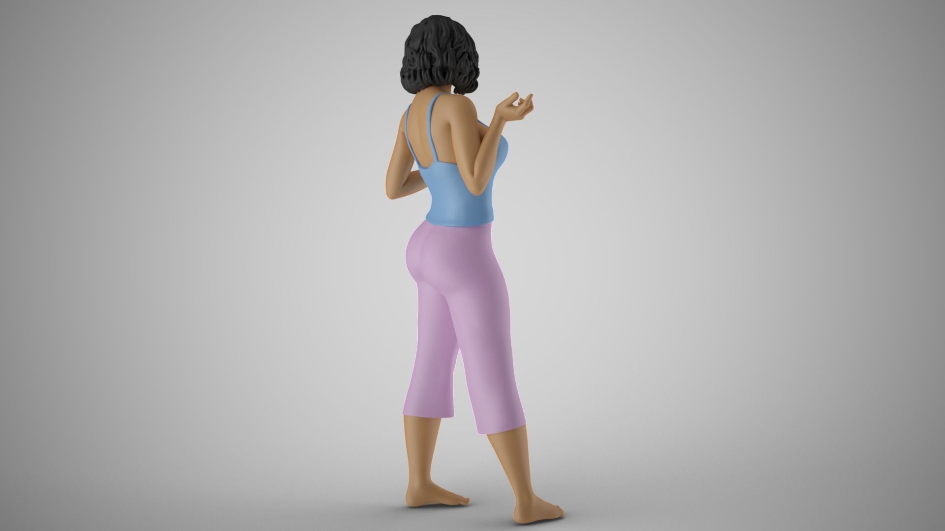 Girl Among two Choices 3D print model_6