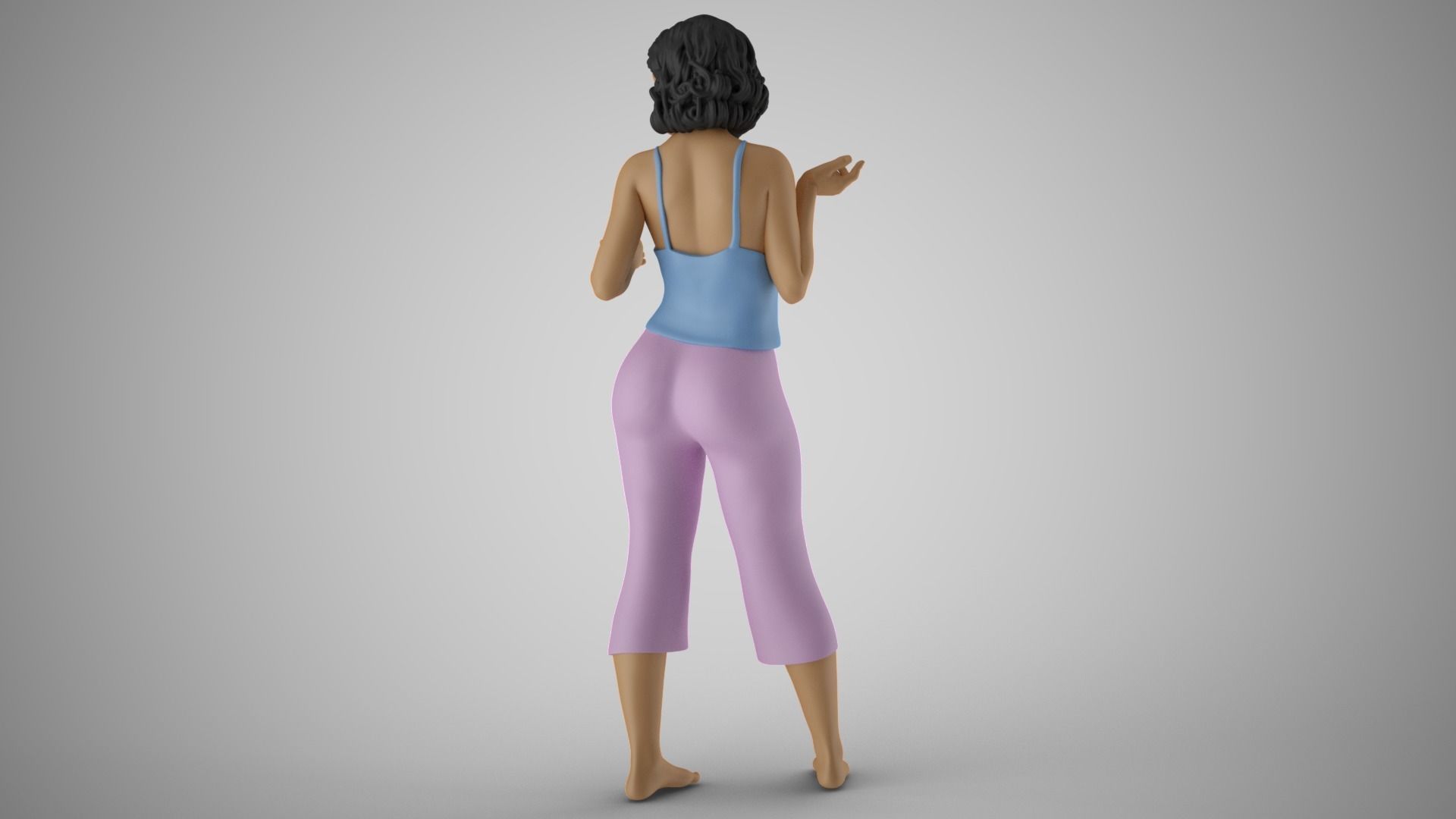 Girl Among two Choices 3D print model_7