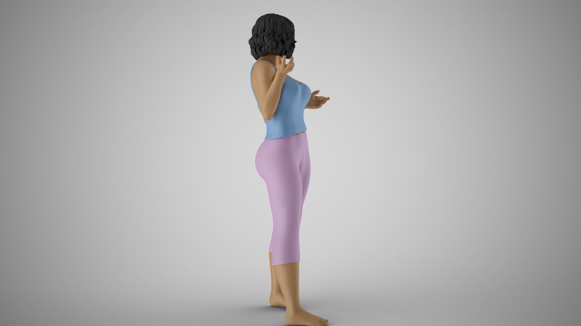 Girl Among two Choices 3D print model_5