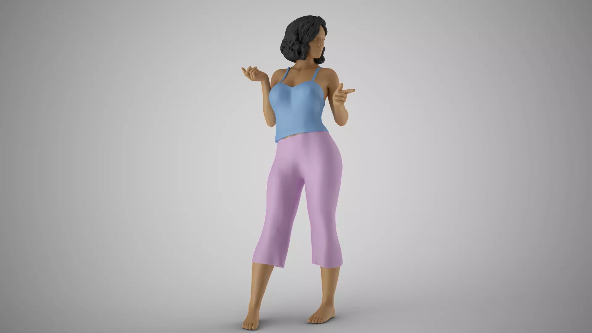 Girl Among two Choices 3D print model_0
