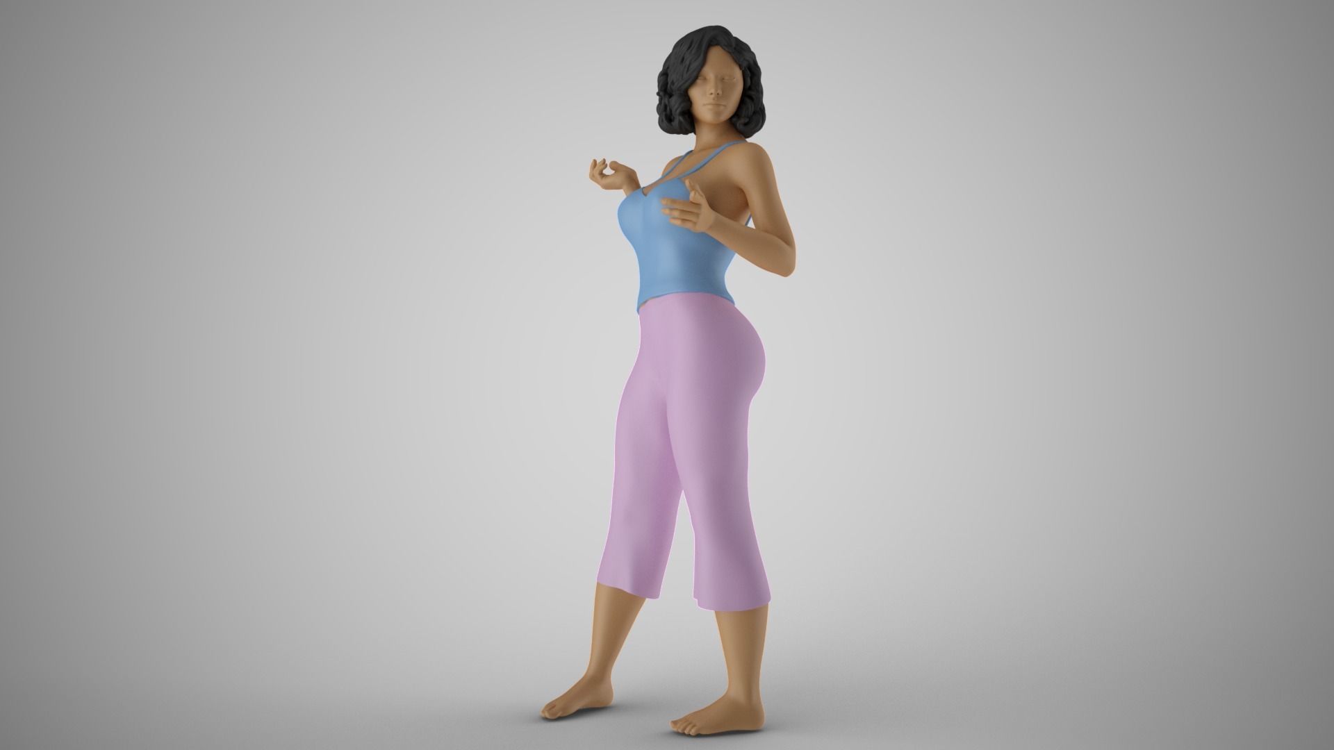 Girl Among two Choices 3D print model_10