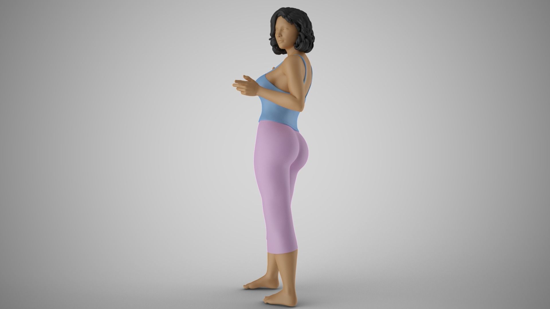 Girl Among two Choices 3D print model_9