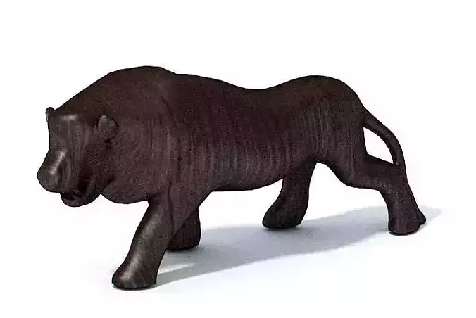 African Statuette Of A Lion