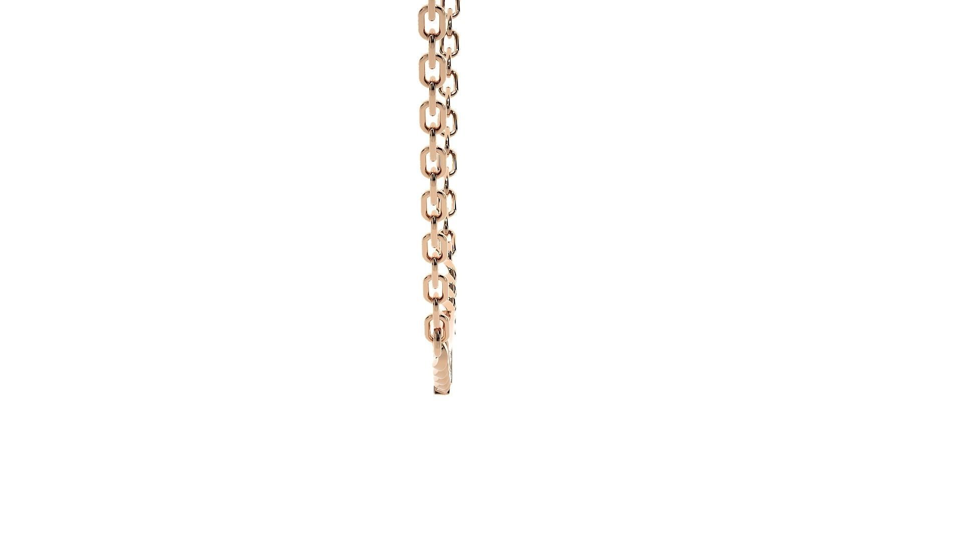 Women Chain pendant 3dm stl render detail  3D print model_3