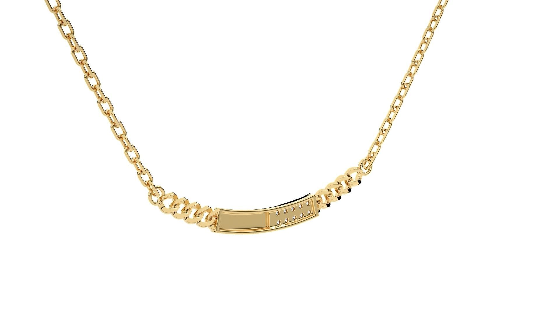 Women Chain pendant 3dm stl render detail  3D print model_12