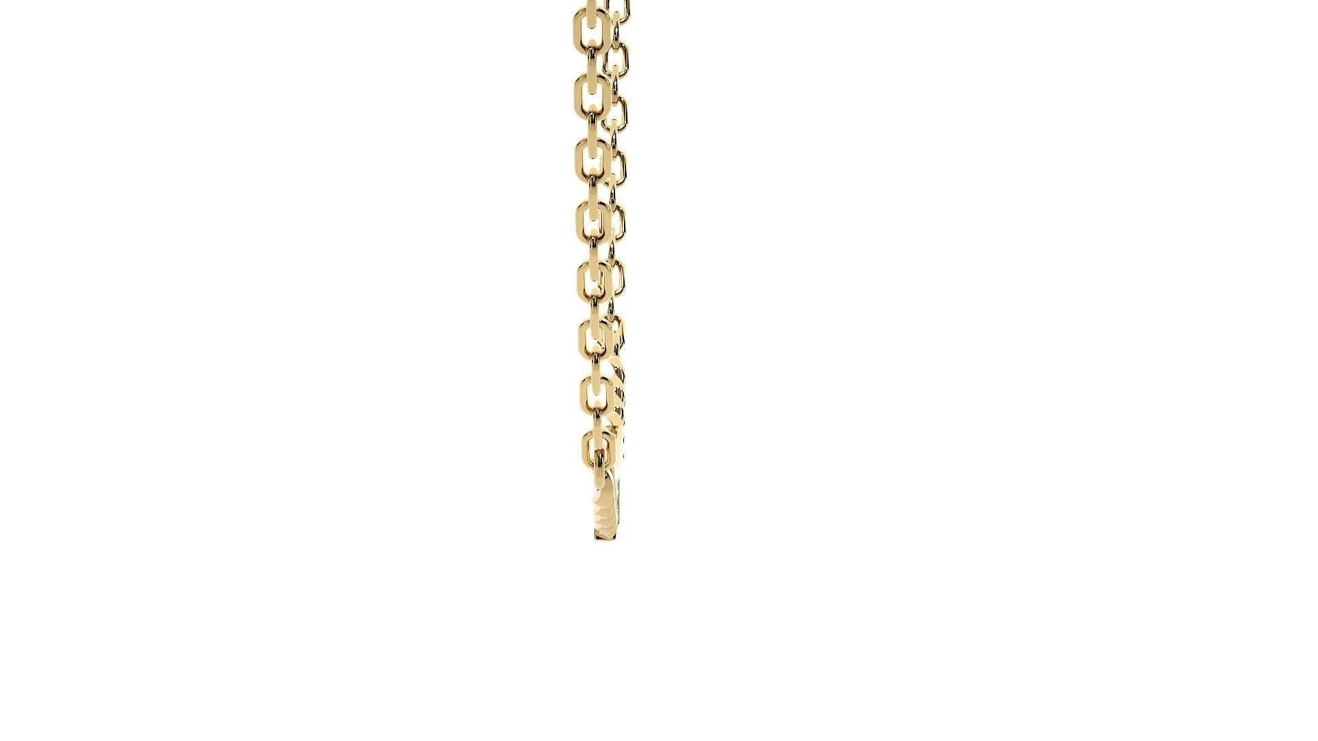 Women Chain pendant 3dm stl render detail  3D print model_11