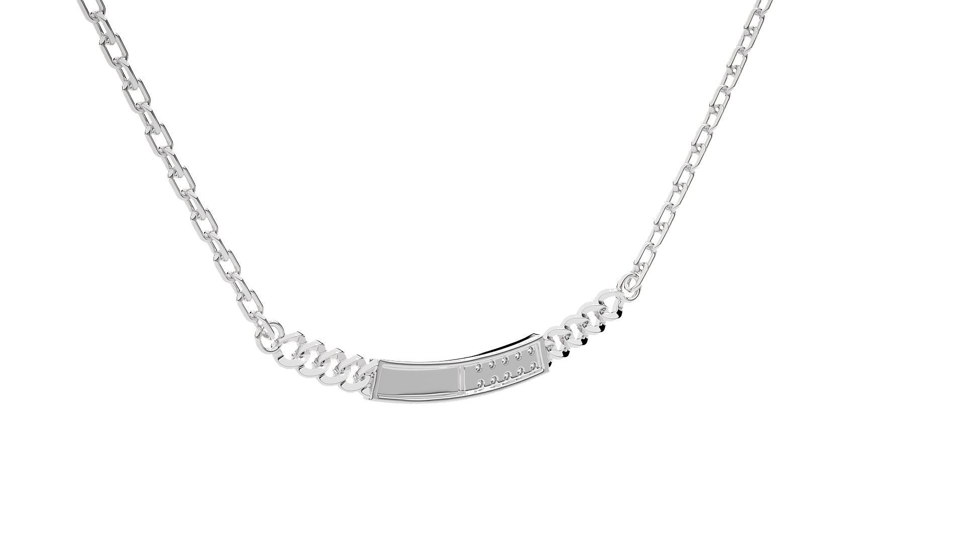 Women Chain pendant 3dm stl render detail  3D print model_8