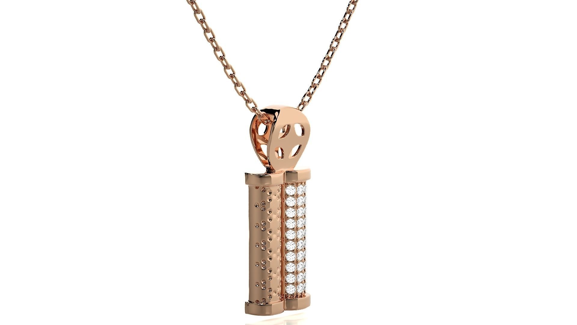 Women  Diamond pendant 3dm stl render detail  3D print model_2