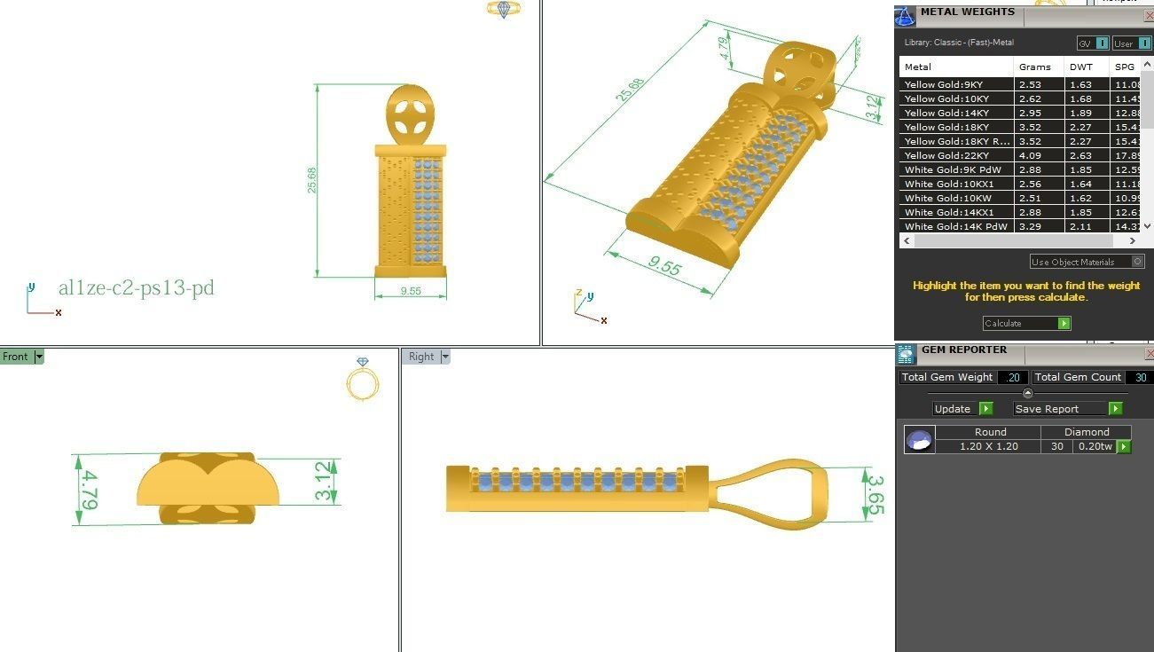 Women  Diamond pendant 3dm stl render detail  3D print model_1