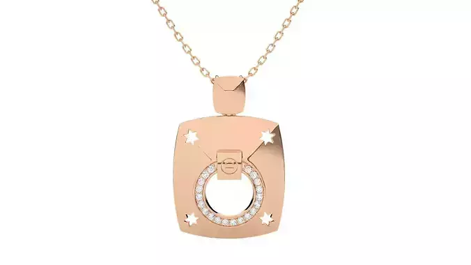 Women Diamond pendant 3dm stl render detail  3D print model