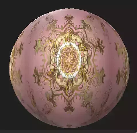 Vintage golden doodles Surface PBR Texture