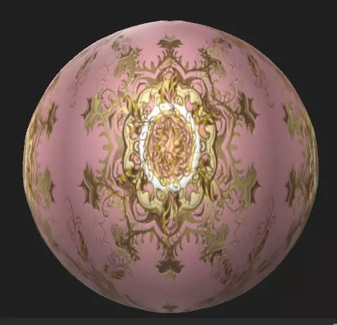 Vintage golden doodles Surface PBR Texture Texture_0